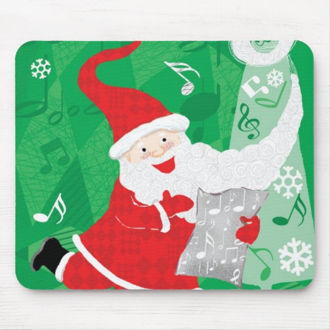 Niedliche Weihnachten, Singen und Tanzen Weihnacht Mousepad (Vorne)