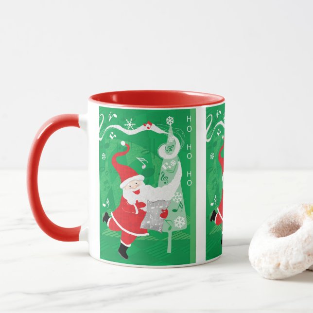 Niedliche Weihnachten, Singen und Tanzen Weihnacht Tasse (Mit Donut)