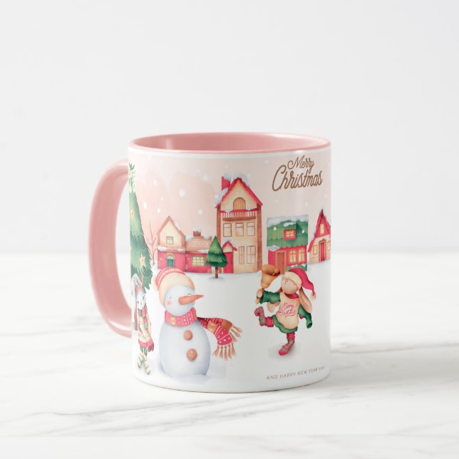 Niedliche Weihnachten Tasse (Vorderseite Links)