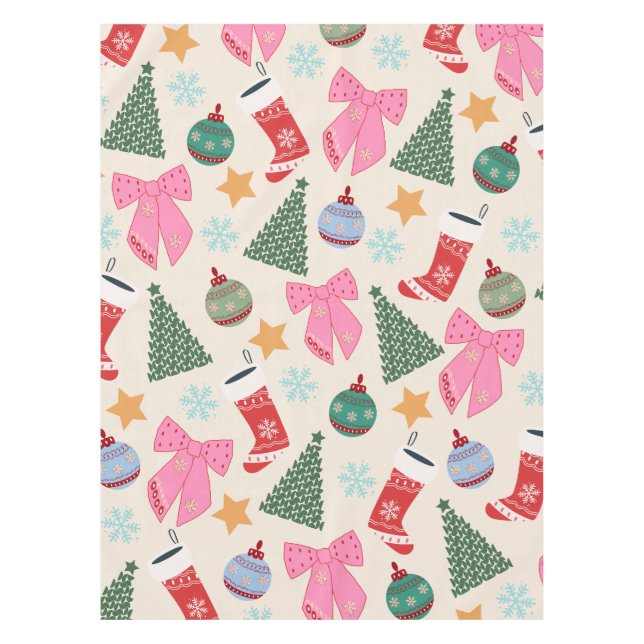 Niedliche Weihnachten Tischdecke (Vorderseite)
