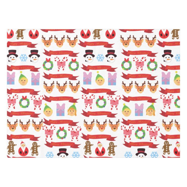 Niedliche Weihnachten Tischdecke (Vorderseite (Horizontal))