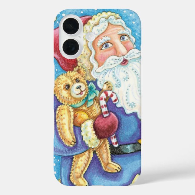 Niedliche Weihnachten, Weihnachtsmann auf Snowball Case-Mate iPhone Hülle (Rückseite)