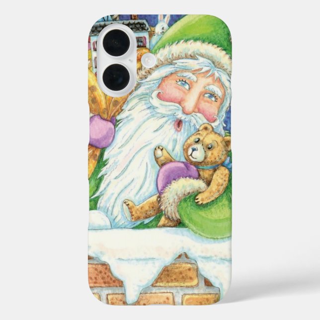 Niedliche Weihnachten, Weihnachtsmann im Schornste Case-Mate iPhone Hülle (Rückseite)