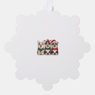 Niedliche Weihnachten Welsh Corgi Hunde Santa Pupp Ornament Karte
