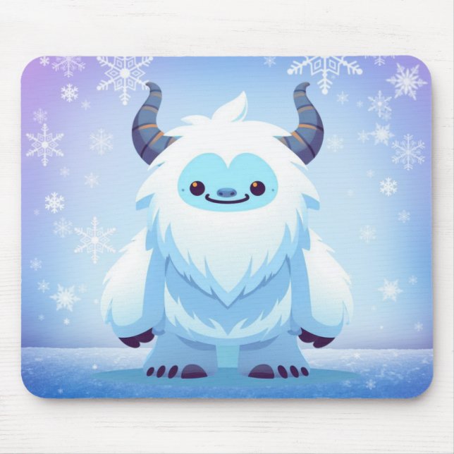 Niedliche Weihnachten/Winterjeti Mousepad (Vorne)