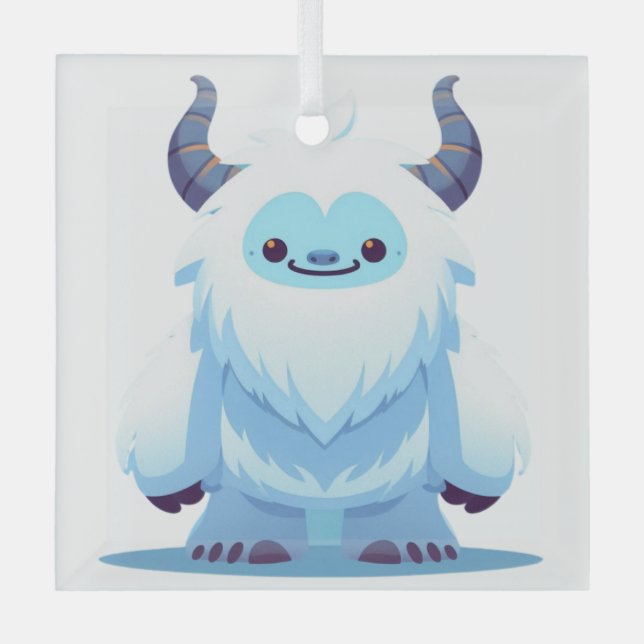 Niedliche Weihnachten/Winterjeti Ornament Aus Glas (Vorderseite)