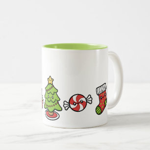 Niedliche Weihnachten Zweifarbige Tasse