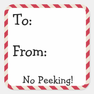 Niedliche Weihnachts-Aufkleber Quadratischer Aufkleber