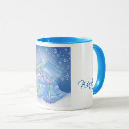 Niedliche Weihnachts-Blues Tasse