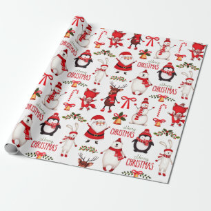 Niedliche Weihnachts-Cartoon Muster Geschenkpapier