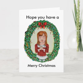 Niedliche Weihnachts-Copic-Zeichn-Karte Feiertagskarte