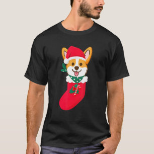 Niedliche Weihnachts-Corgi Überraschung in der Soc T-Shirt