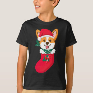 Niedliche Weihnachts-Corgi Überraschung in der Soc T-Shirt