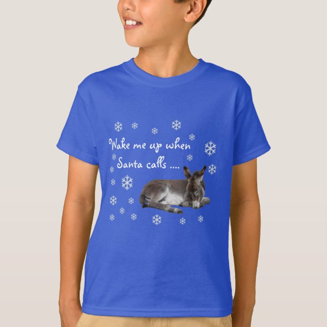 Niedliche Weihnachts-Donkey-Schneeflocken T-Shirt (Vorderseite)