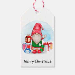 Niedliche Weihnachts-Gnome-Gift-Tags Geschenkanhänger