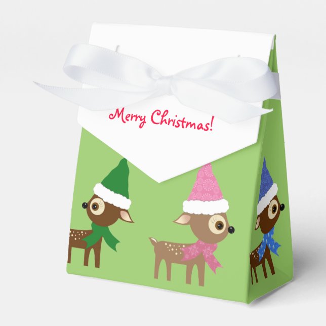 Niedliche Weihnachts-Hirschbegüterbox Geschenkschachtel (Vorderseite)