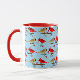 Niedliche Weihnachts-Kardinäle und Rote Berer Gemu Tasse