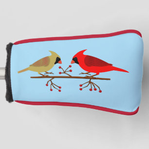 Niedliche Weihnachts-Kardinäle und Rote Berer Golf Headcover