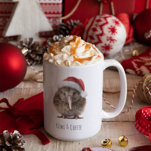 Niedliche Weihnachts-Kiwi, Brauch Kaffeetasse