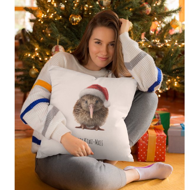 Niedliche Weihnachts-Kiwi, Brauch Kissen (Von Creator hochgeladen)