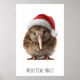 Niedliche Weihnachts-Kiwi, Brauch Poster