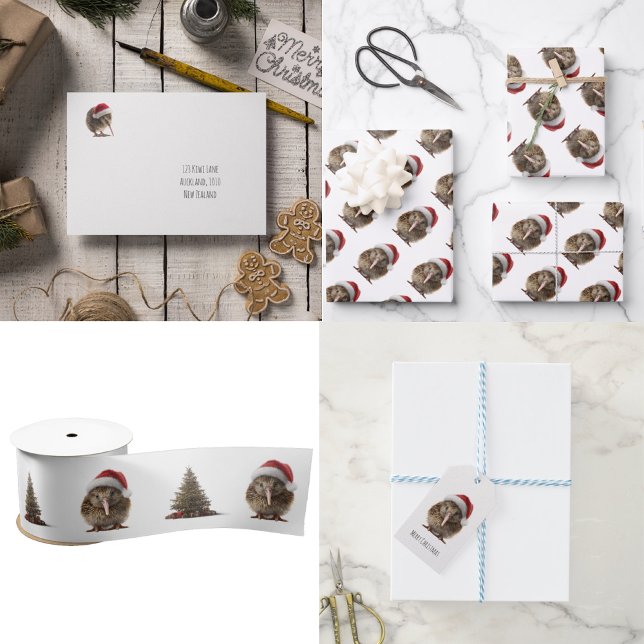 Niedliche Weihnachts-Kiwi, Brauch Seidenpapier (Von Creator hochgeladen)