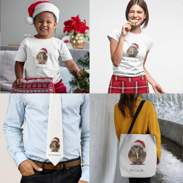 Niedliche Weihnachts-Kiwi, Brauch T-Shirt (Von Creator hochgeladen)
