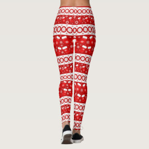 Niedliche Weihnachts-Mitten und Strumpf Leggings