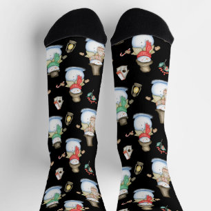 Niedliche Weihnachts- oder Wintermuster Festliche  Socken