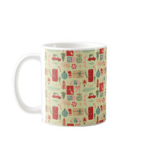 Niedliche Weihnachts Preppy Pink Mint Green Illust