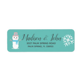 Niedliche Weihnachts-Snowman-Snowflake-Adresse