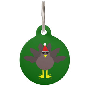 Niedliche Weihnachts Türkei Custom Dog Tag Haustiermarke