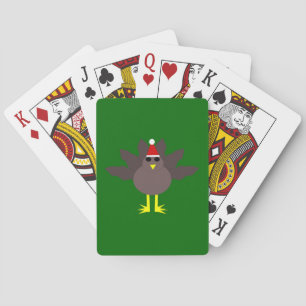 Niedliche Weihnachts-Türkei Spielkarten