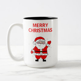 Niedliche Weihnachts-Zwei-Tone-Kaffee-Tasse Zweifarbige Tasse