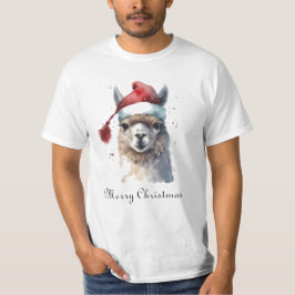 Niedliche Weihnachtsalpaca, kundenspezifisch T-Shirt