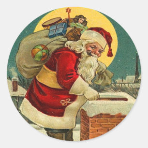 Niedliche Weihnachtsaufkleber Runder Aufkleber