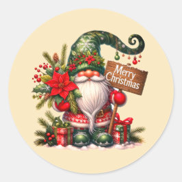 Niedliche Weihnachtsaufkleber Runder Aufkleber
