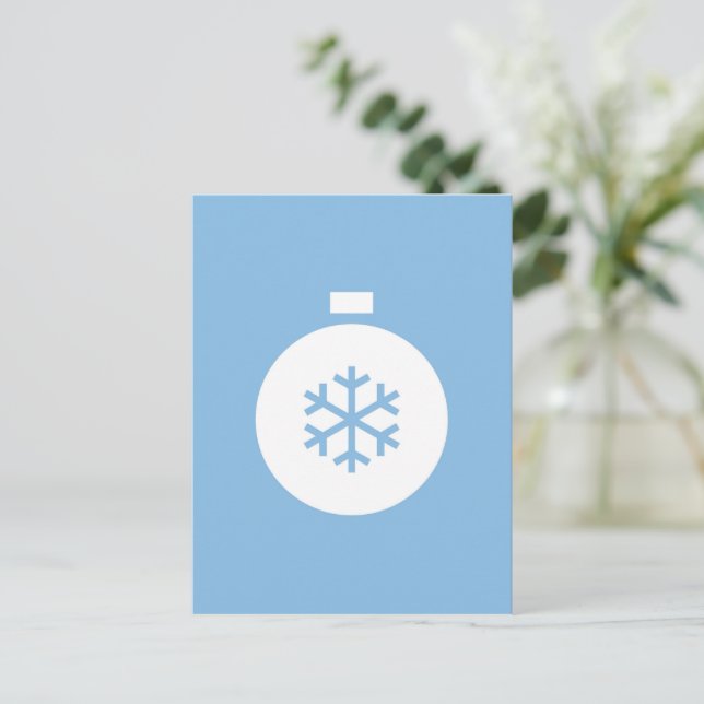 Niedliche Weihnachtsball Postkarte (Stehend Vorderseite)