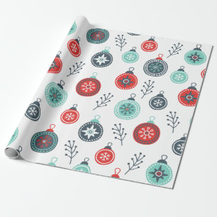 Niedliche Weihnachtsbälle Muster Geschenkpapier