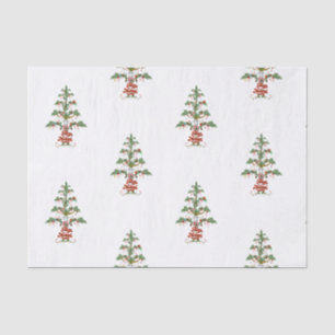 Niedliche Weihnachtsbaum-Fleece Navidad Seidenpapier