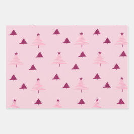 Niedliche Weihnachtsbaum-Wrapping-Papierblätter Geschenkpapier Set
