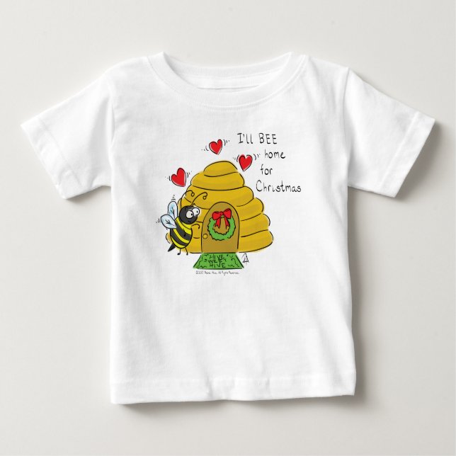 Niedliche Weihnachtsbäume Cartoon Baby T-shirt (Vorderseite)