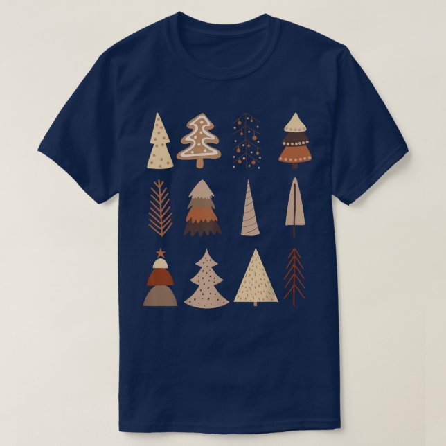 Niedliche Weihnachtsbäume Feiertag Frohe Weihnacht T-Shirt (Design vorne)