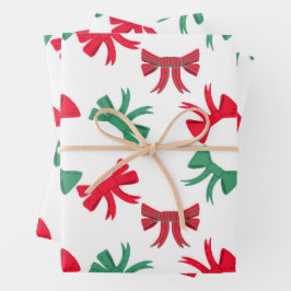 Niedliche Weihnachtsbäume Geschenkpapier Set