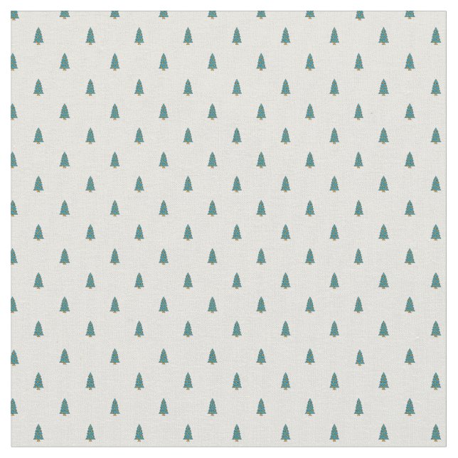 Niedliche Weihnachtsbäume in Weiß Stoff (Nahaufnahme)