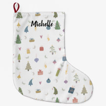 Niedliche Weihnachtsbäume präsentieren Ziermuster