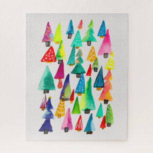 Niedliche Weihnachtsbäume Puzzle
