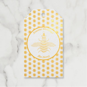 Niedliche Weihnachtsbäume und Poinsettia Blume Cus Geschenkanhänger