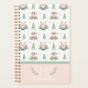 Niedliche Weihnachtsbaumen Bären & Hirsche Monogra Planer