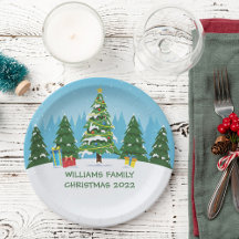 Niedliche Weihnachtsbaumen Feiertag Blue